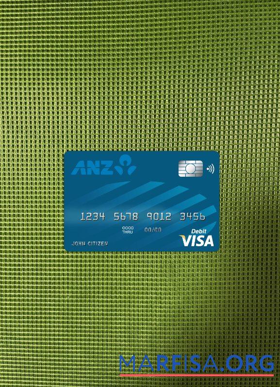Printable Australia Anz bank visa card photolook front example